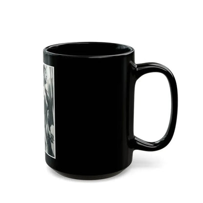 June Palmer #140 - Nude (Vintage Female Icon) Black Coffee Mug - Go Mug Yourself