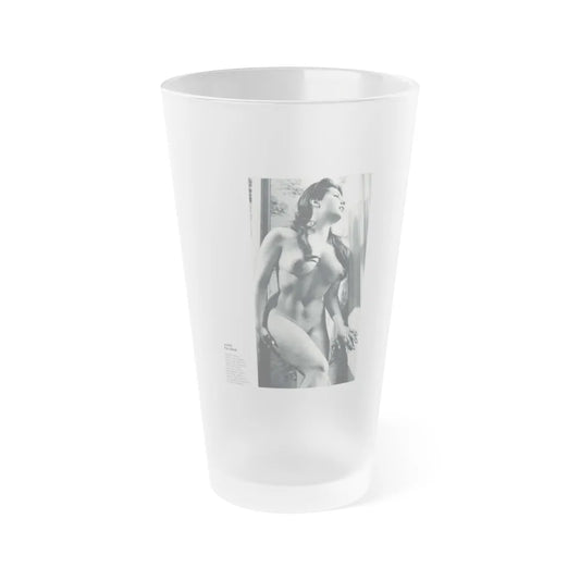 June Palmer #140 - Nude (Vintage Female Icon) Frosted Pint Glass 16oz-16oz-Frosted-Go Mug Yourself