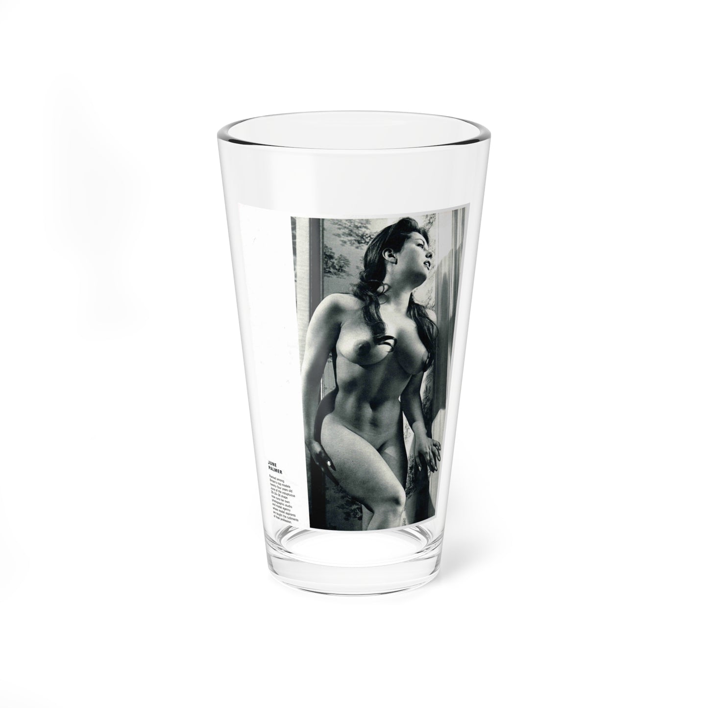 June Palmer #140 - Nude (Vintage Female Icon) Pint Glass 16oz-16oz-Go Mug Yourself