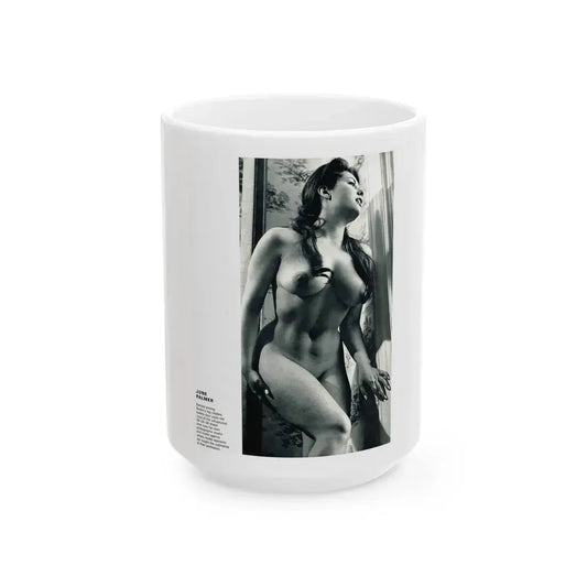 June Palmer #140 - Nude (Vintage Female Icon) White Coffee Mug 15oz - Go Mug Yourself
