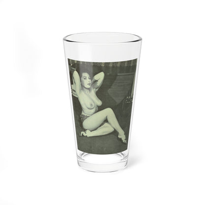 June Palmer #147 - Topless (Vintage Female Icon) Pint Glass 16oz-16oz-Go Mug Yourself