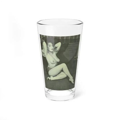 June Palmer #147 - Topless (Vintage Female Icon) Pint Glass 16oz 16oz - Go Mug Yourself