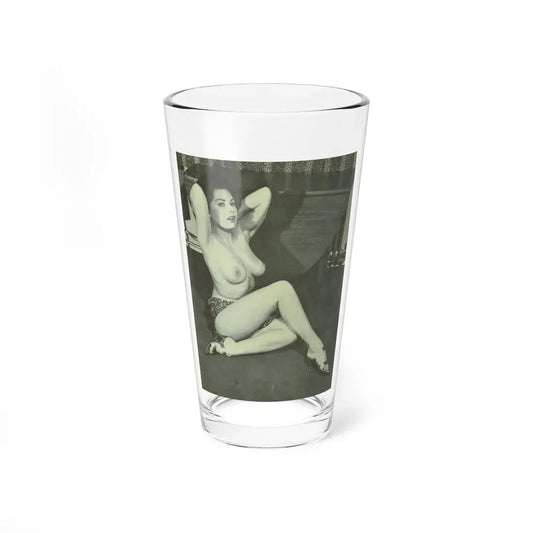 June Palmer #147 - Topless (Vintage Female Icon) Pint Glass 16oz 16oz - Go Mug Yourself