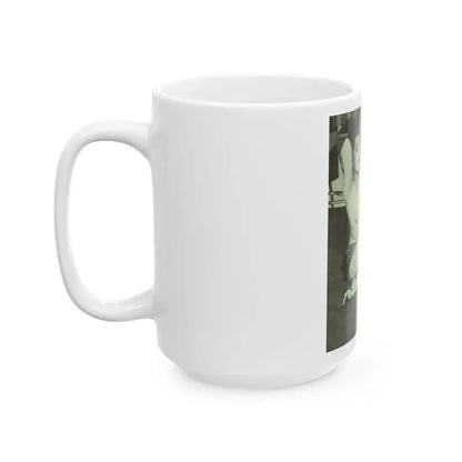 June Palmer #147 - Topless (Vintage Female Icon) White Coffee Mug - Go Mug Yourself