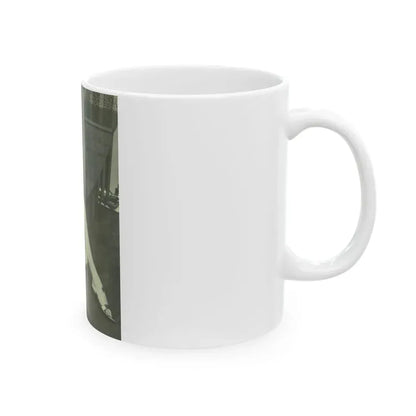 June Palmer #147 - Topless (Vintage Female Icon) White Coffee Mug - Go Mug Yourself