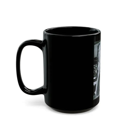 June Palmer #148 - Topless (Vintage Female Icon) Black Coffee Mug - Go Mug Yourself