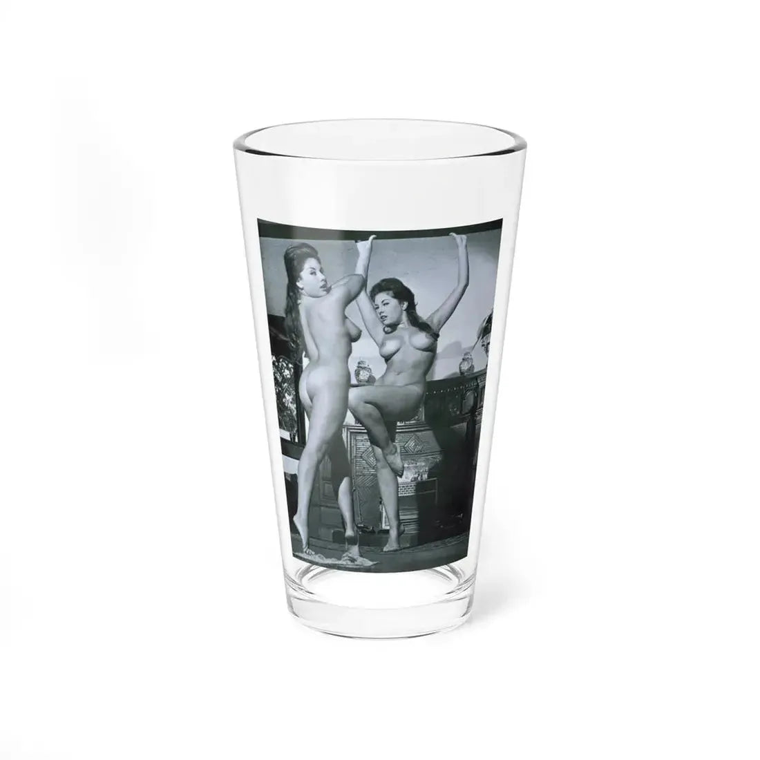 June Palmer #148 - Topless (Vintage Female Icon) Pint Glass 16oz 16oz - Go Mug Yourself