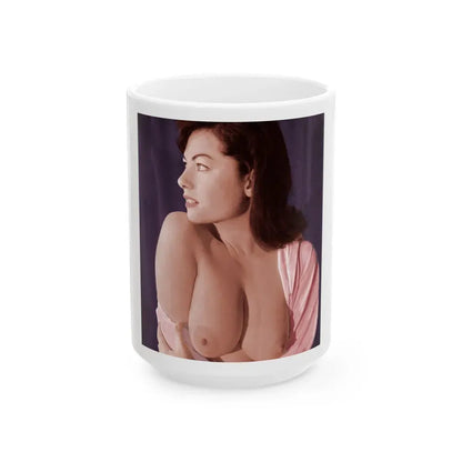 June Palmer #149 (Vintage Female Icon) White Coffee Mug 15oz - Go Mug Yourself