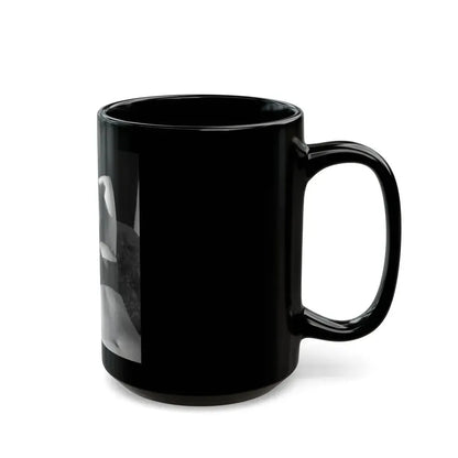 June Palmer #15 - Topless (Vintage Female Icon) Black Coffee Mug - Go Mug Yourself