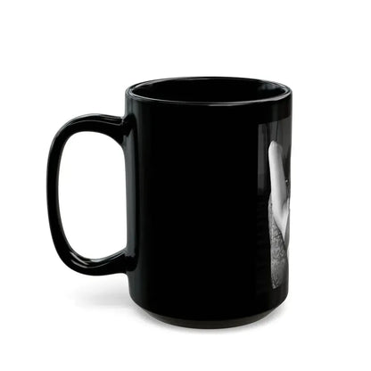 June Palmer #15 - Topless (Vintage Female Icon) Black Coffee Mug - Go Mug Yourself