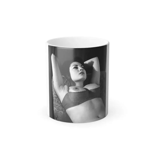 June Palmer #15 - Topless (Vintage Female Icon) Color Changing Coffee Mug 11oz - Go Mug Yourself