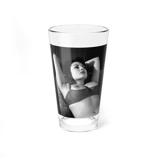June Palmer #15 - Topless (Vintage Female Icon) Pint Glass 16oz 16oz - Go Mug Yourself
