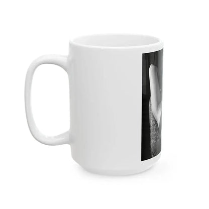 June Palmer #15 - Topless (Vintage Female Icon) White Coffee Mug - Go Mug Yourself