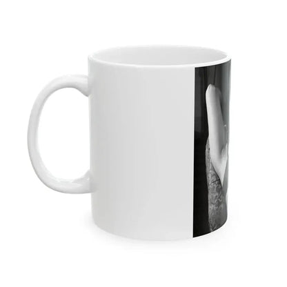 June Palmer #15 - Topless (Vintage Female Icon) White Coffee Mug - Go Mug Yourself