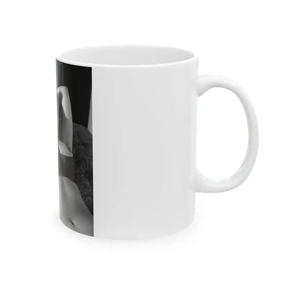 June Palmer #15 - Topless (Vintage Female Icon) White Coffee Mug - Go Mug Yourself