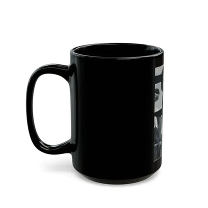 June Palmer #150 - Topless (Vintage Female Icon) Black Coffee Mug - Go Mug Yourself