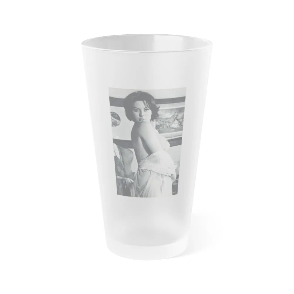 June Palmer #150 - Topless (Vintage Female Icon) Frosted Pint Glass 16oz-16oz-Frosted-Go Mug Yourself