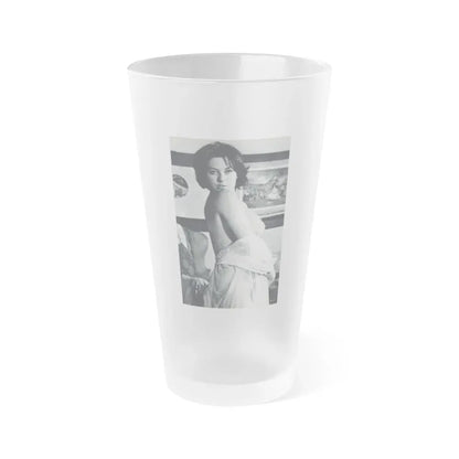 June Palmer #150 - Topless (Vintage Female Icon) Frosted Pint Glass 16oz 16oz Frosted - Go Mug Yourself