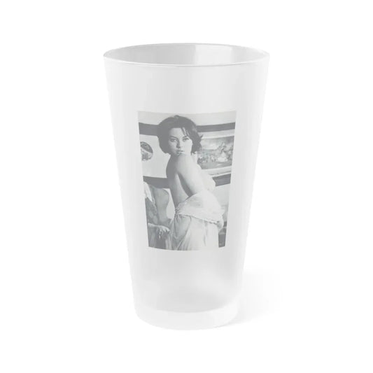 June Palmer #150 - Topless (Vintage Female Icon) Frosted Pint Glass 16oz 16oz Frosted - Go Mug Yourself