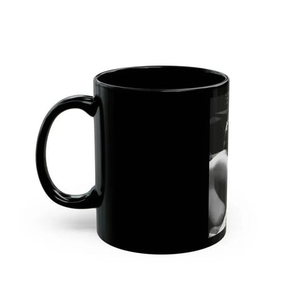 June Palmer #153 - Topless (Vintage Female Icon) Black Coffee Mug - Go Mug Yourself
