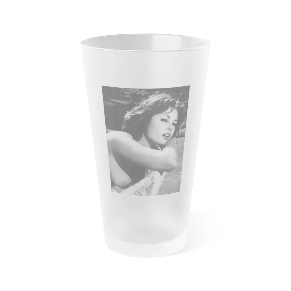 June Palmer #153 - Topless (Vintage Female Icon) Frosted Pint Glass 16oz-16oz-Frosted-Go Mug Yourself