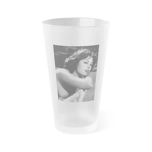 June Palmer #153 - Topless (Vintage Female Icon) Frosted Pint Glass 16oz 16oz Frosted - Go Mug Yourself