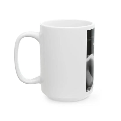 June Palmer #153 - Topless (Vintage Female Icon) White Coffee Mug - Go Mug Yourself