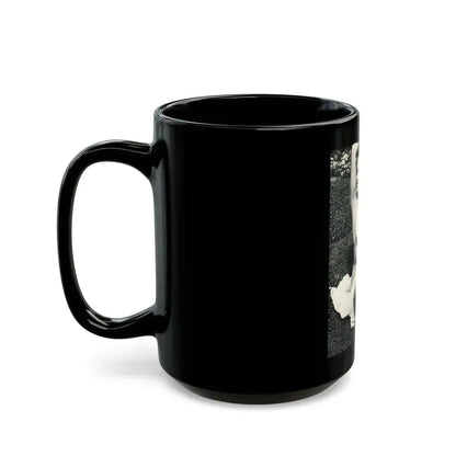 June Palmer #154 - Topless (Vintage Female Icon) Black Coffee Mug - Go Mug Yourself