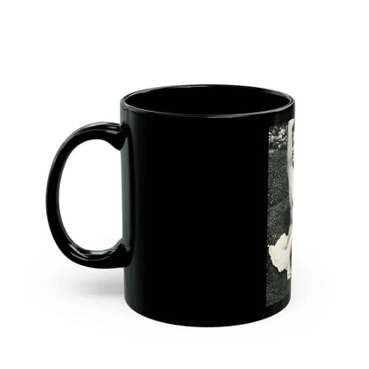 June Palmer #154 - Topless (Vintage Female Icon) Black Coffee Mug - Go Mug Yourself
