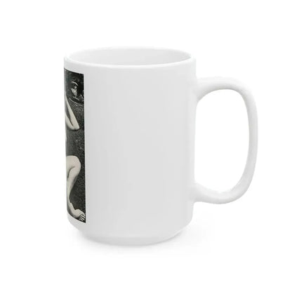 June Palmer #154 - Topless (Vintage Female Icon) White Coffee Mug - Go Mug Yourself