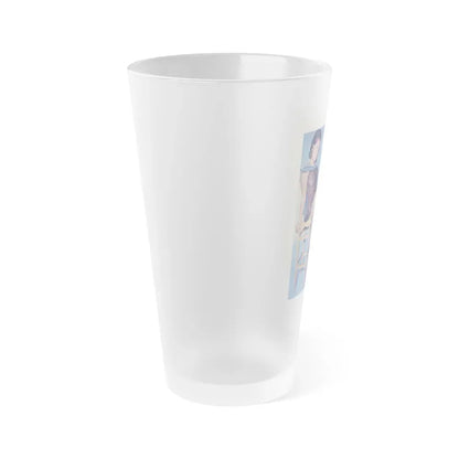 June Palmer #160 - Mag. Cover (Vintage Female Icon) Frosted Pint Glass 16oz - Go Mug Yourself