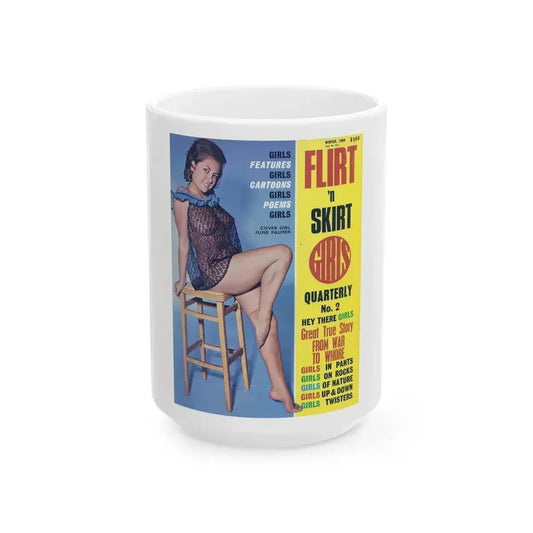 June Palmer #160 - Mag. Cover (Vintage Female Icon) White Coffee Mug 15oz - Go Mug Yourself