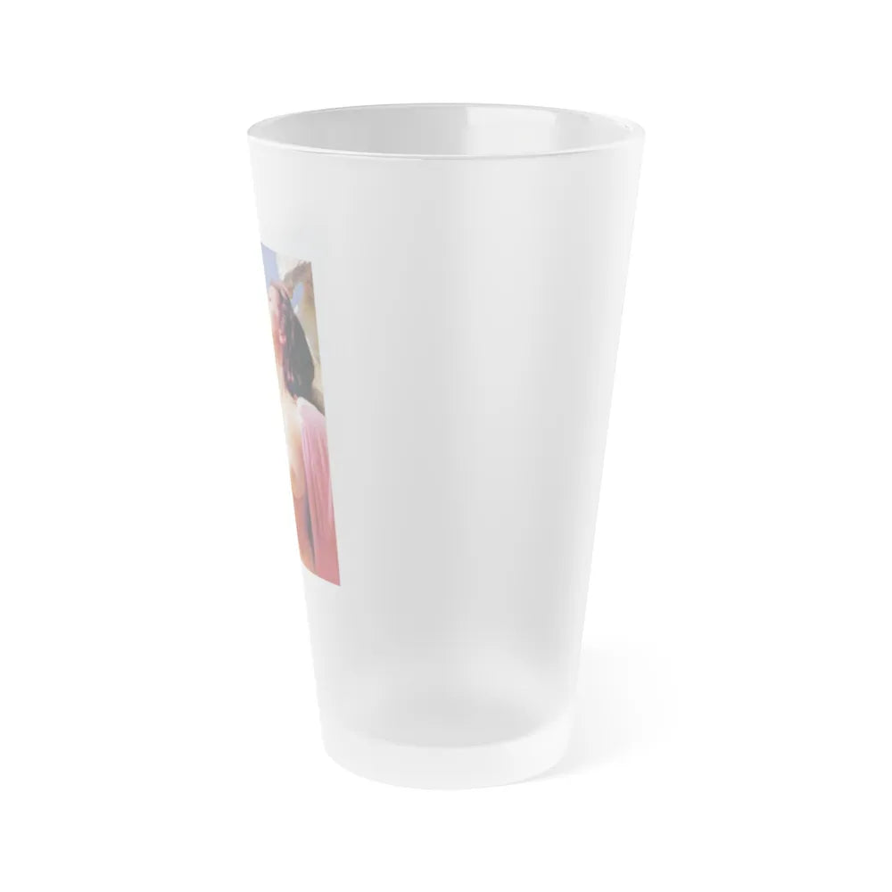 June Palmer #164 - Topless (Vintage Female Icon) Frosted Pint Glass 16oz-Go Mug Yourself