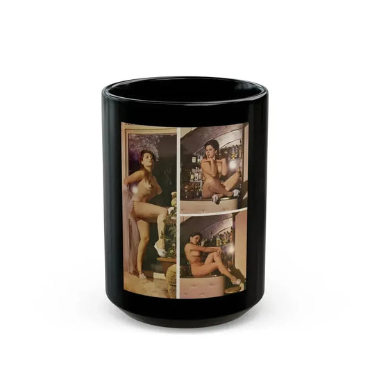 June Palmer #169 - Topless Mag. Spread (Vintage Female Icon) Black Coffee Mug 15oz - Go Mug Yourself