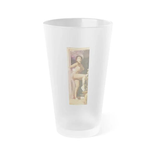 June Palmer #170 - Topless (Vintage Female Icon) Frosted Pint Glass 16oz 16oz Frosted - Go Mug Yourself