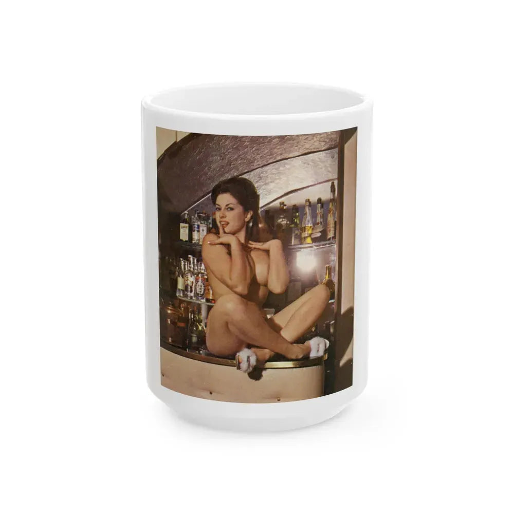 June Palmer #171 (Vintage Female Icon) White Coffee Mug 15oz - Go Mug Yourself