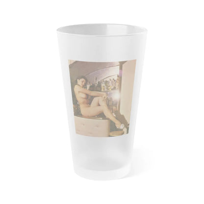 June Palmer #172 - Topless (Vintage Female Icon) Frosted Pint Glass 16oz-16oz-Frosted-Go Mug Yourself