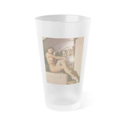 June Palmer #172 - Topless (Vintage Female Icon) Frosted Pint Glass 16oz 16oz Frosted - Go Mug Yourself