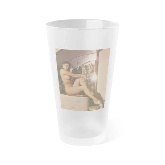 June Palmer #172 - Topless (Vintage Female Icon) Frosted Pint Glass 16oz 16oz Frosted - Go Mug Yourself