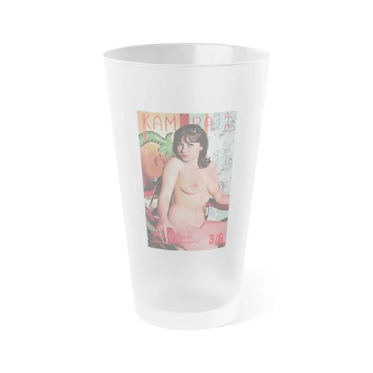 June Palmer #174 - Topless (Vintage Female Icon) Frosted Pint Glass 16oz 16oz Frosted - Go Mug Yourself