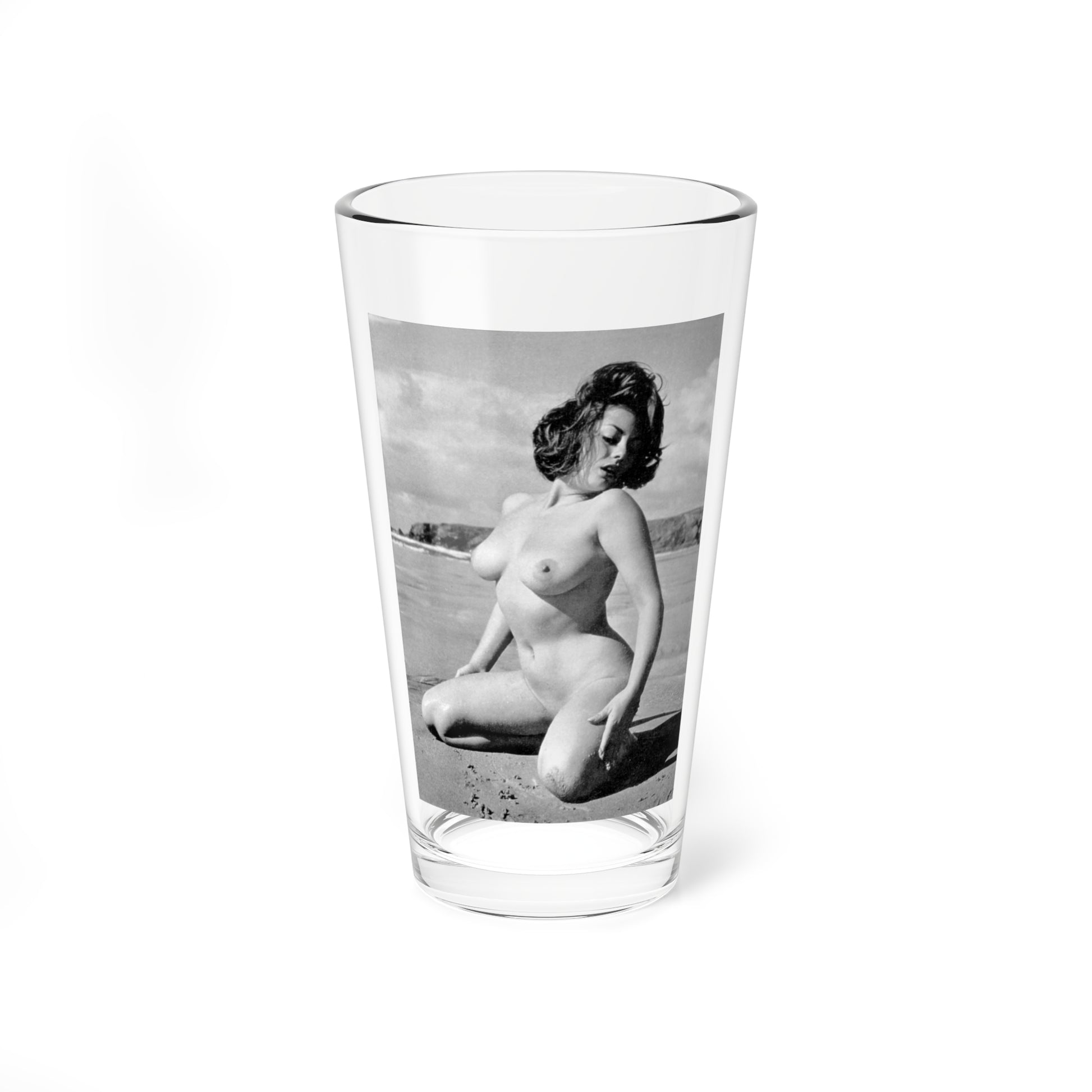 June Palmer #175 - Topless (Vintage Female Icon) Pint Glass 16oz-16oz-Go Mug Yourself