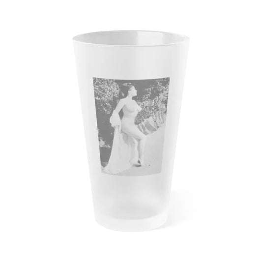 June Palmer #176 - Topless (Vintage Female Icon) Frosted Pint Glass 16oz 16oz Frosted - Go Mug Yourself