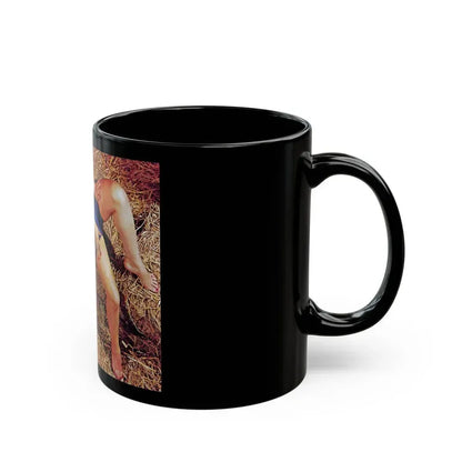 June Palmer #177 - Topless (Vintage Female Icon) Black Coffee Mug - Go Mug Yourself