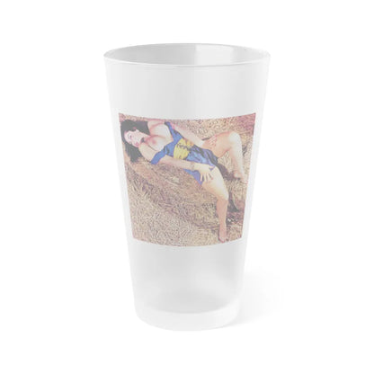 June Palmer #177 - Topless (Vintage Female Icon) Frosted Pint Glass 16oz-16oz-Frosted-Go Mug Yourself