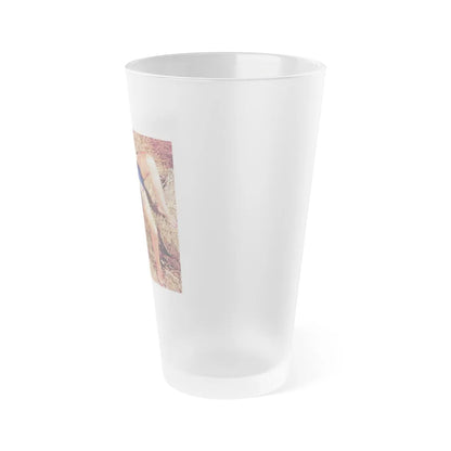 June Palmer #177 - Topless (Vintage Female Icon) Frosted Pint Glass 16oz-Go Mug Yourself