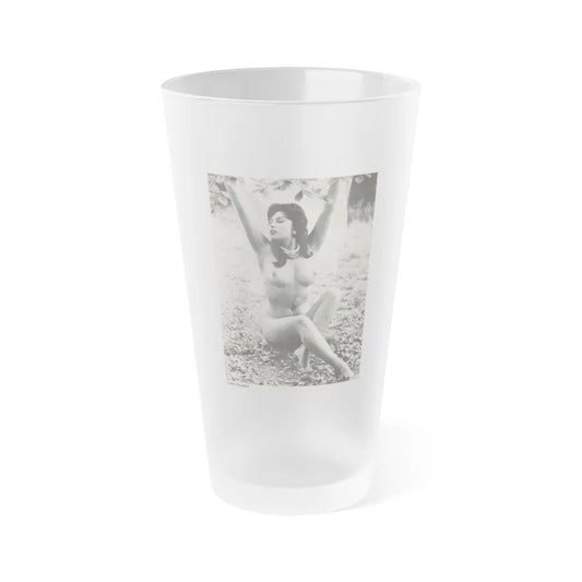 June Palmer #178 - Topless (Vintage Female Icon) Frosted Pint Glass 16oz-16oz-Frosted-Go Mug Yourself