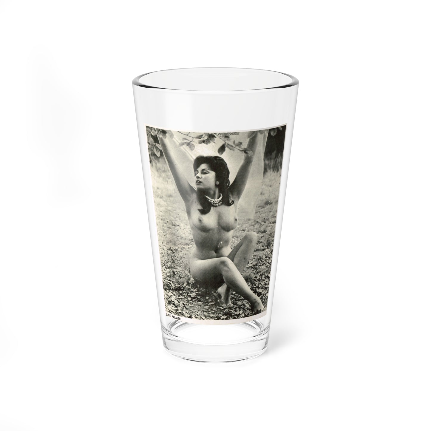 June Palmer #178 - Topless (Vintage Female Icon) Pint Glass 16oz-16oz-Go Mug Yourself