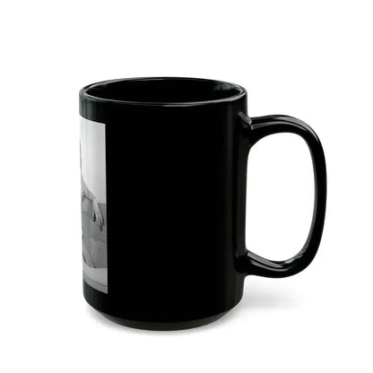 June Palmer #180 - Topless (Vintage Female Icon) Black Coffee Mug - Go Mug Yourself
