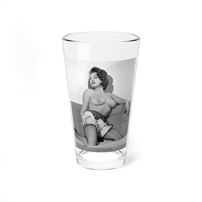 June Palmer #180 - Topless (Vintage Female Icon) Pint Glass 16oz-16oz-Go Mug Yourself