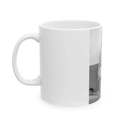 June Palmer #180 - Topless (Vintage Female Icon) White Coffee Mug - Go Mug Yourself